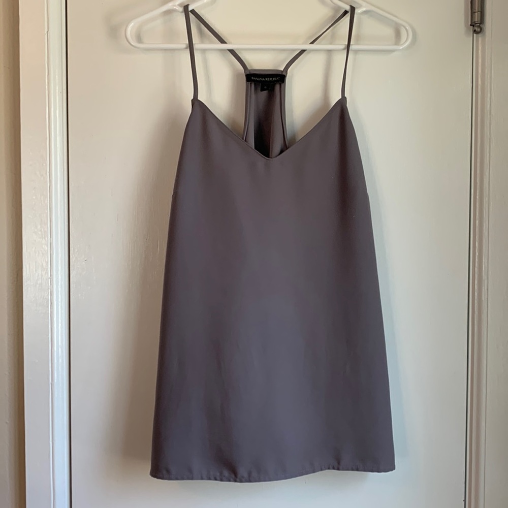 Banana Republic grey tank blouse